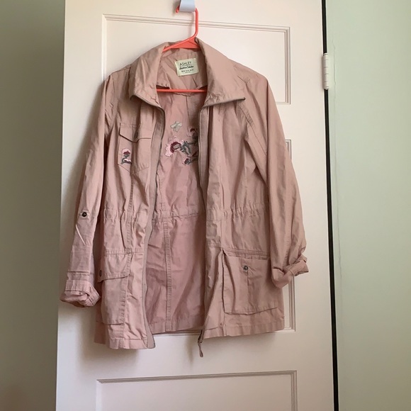 Pink embroidered army jacket - Picture 1 of 4